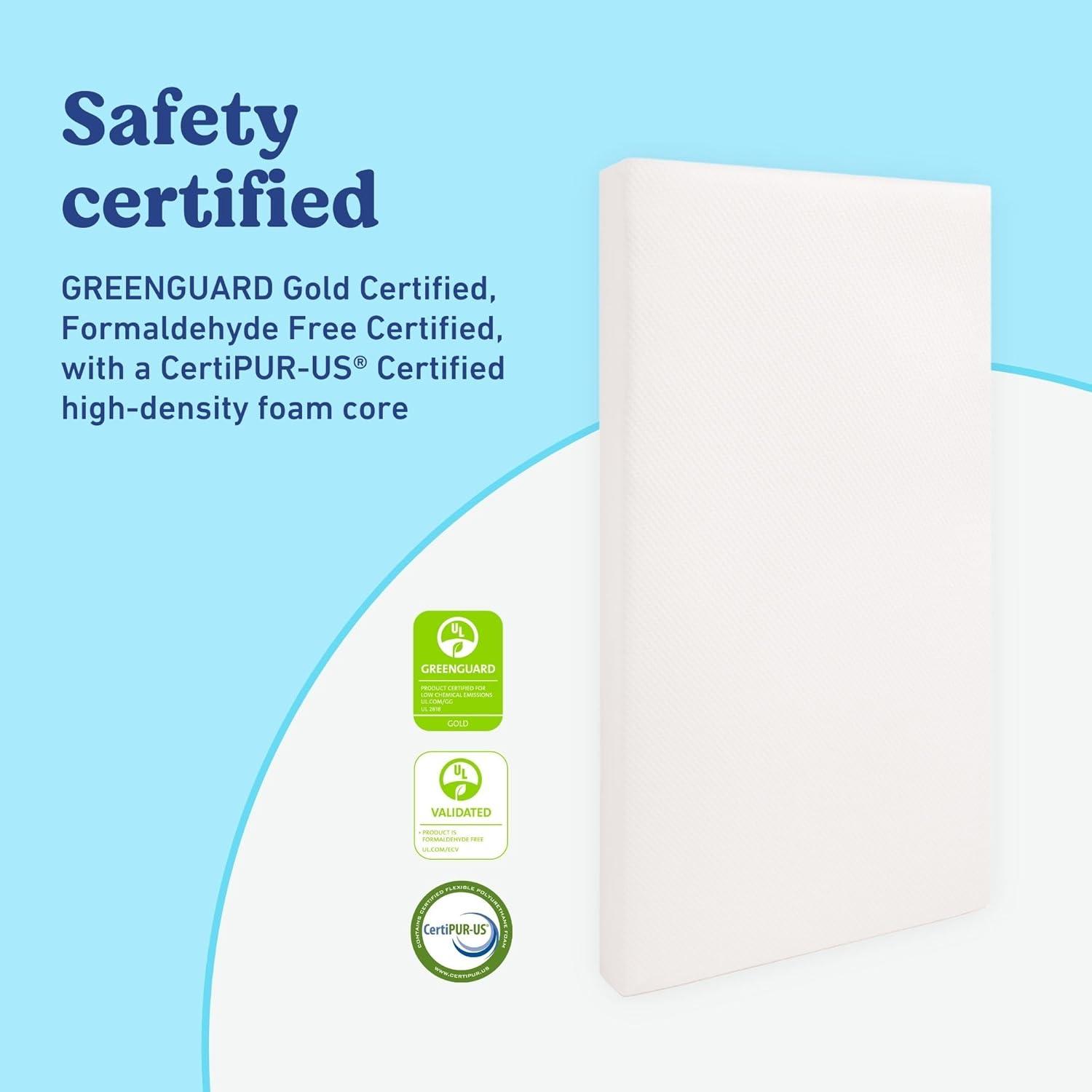 imageGraco Olivia Convertible Crib Hazelnut GREENGUARD Gold Certified 100 Solid Wood Fits Standard Crib Mattress Converts to Toddler Bed and Daybed 4 Adjustable Mattress HeightsHazelnut