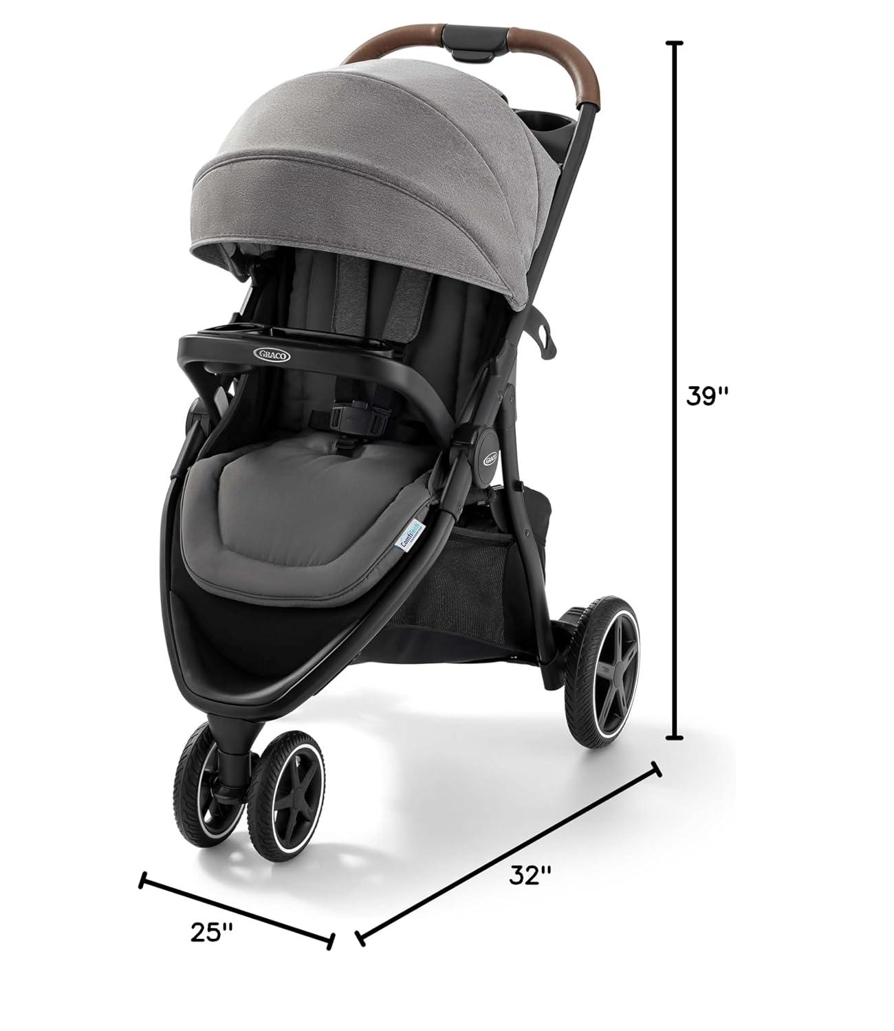 imageGraco Outpace LX AllTerrain Travel System Includes SnugRide 30 Lite Infant Car Seat Briggs HighPerformance StrollerCar Seat Combo Practical ampamp DurableStroller