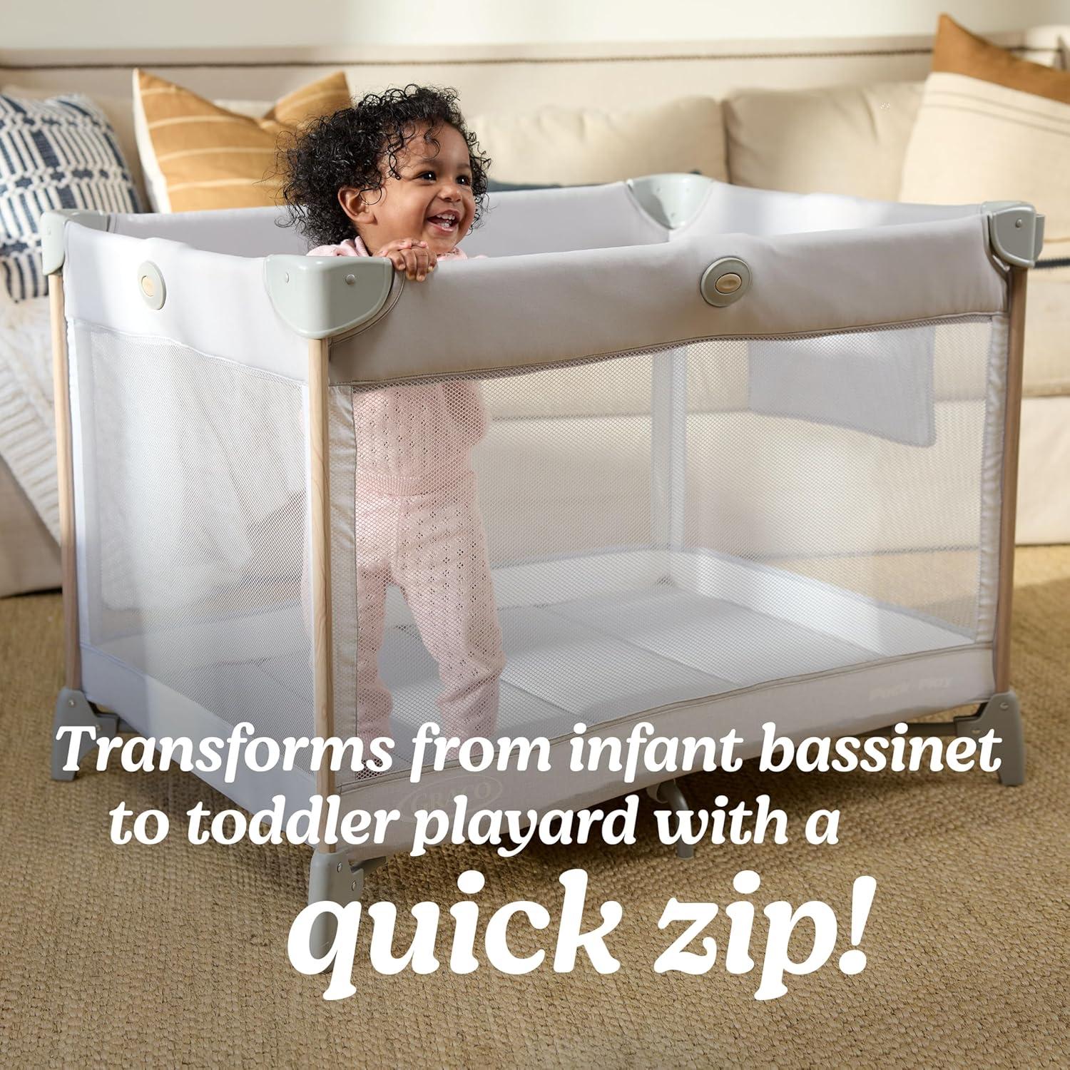 imageGraco Pack n Play CareSuite Bassinet Lux Playard SkyLux Sky