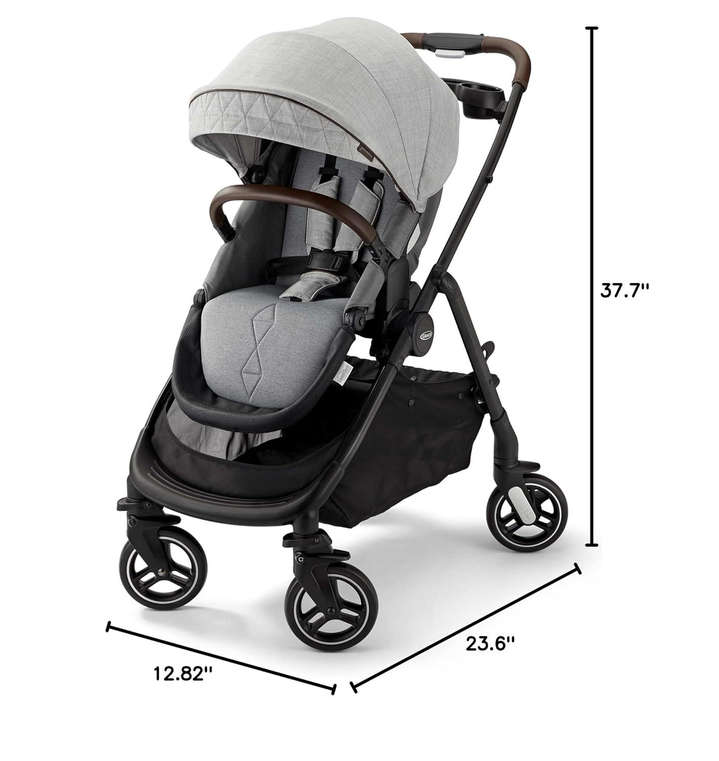 imageGraco Premier Merge Travel System 3in1 Car Seat Stroller Combo with EZ Spin Wheels for 360 RotationIncludes SnugRide SnugFit 35 LX Infant Car Seat MidtownStroller