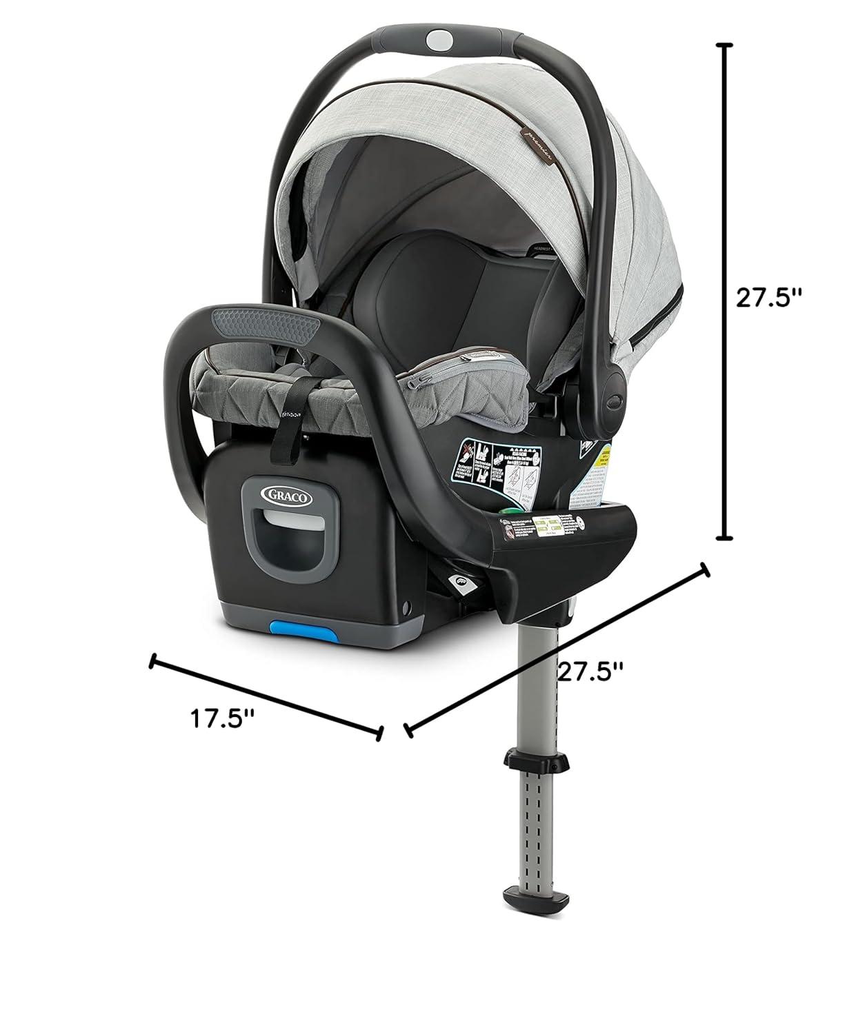 imageGraco Premier SnugRide SnugFit XT Infant Car Seat W Load Leg ampamp AntiRebound Bar for Extra Safety SnugLock Easy Install Rear Facing Baby Car Seat Privacy Drape Storage Pocket MidtownMidtown