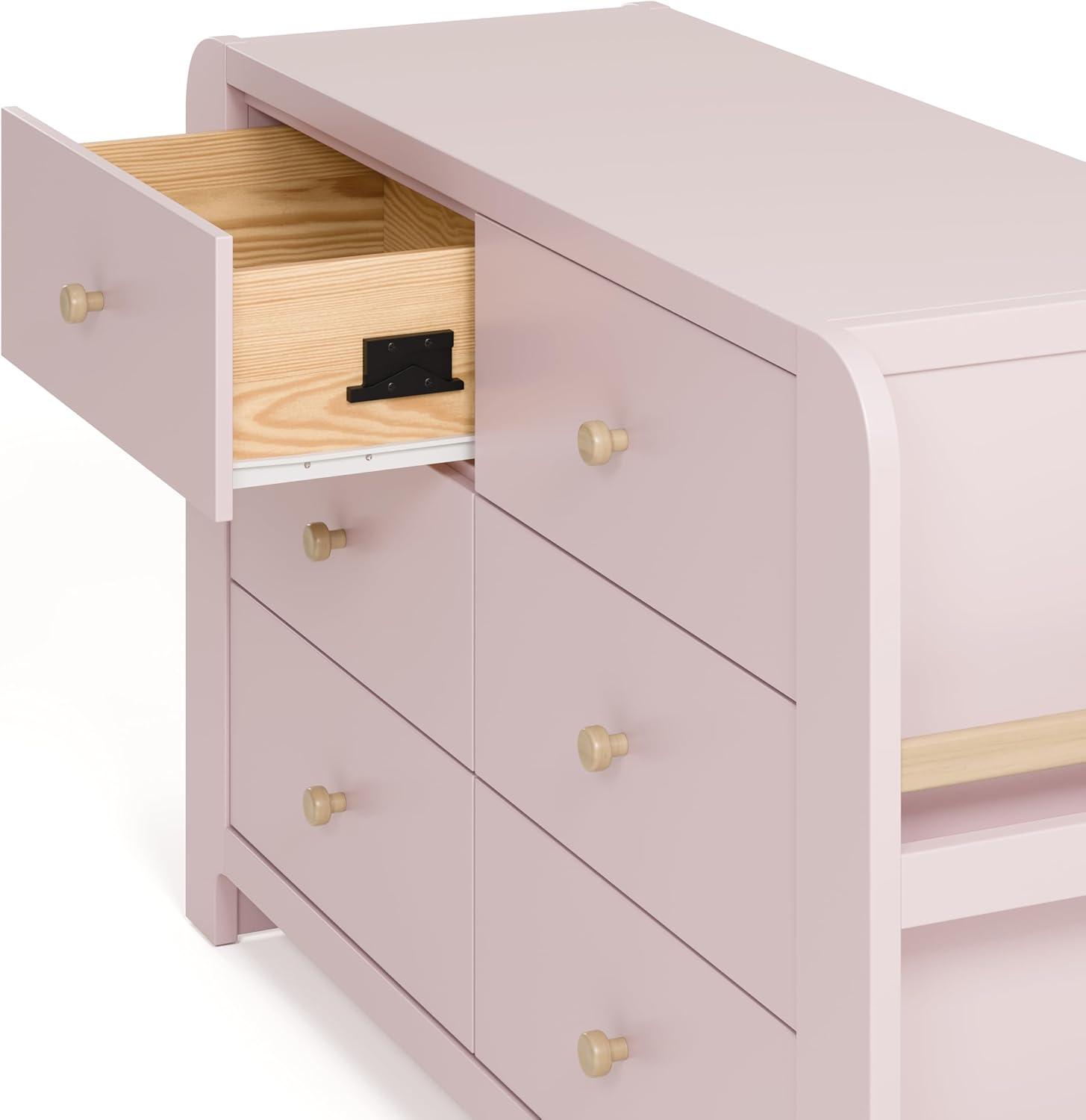 imageGraco ReadwithMe 3 Drawer Chest with Bookshelves and Removable Changing Topper White with Driftwood GREENGUARD Gold Certified Nursery ampamp Kids Bedroom Wood Chest with Spacious StorageBlush With Driftwood