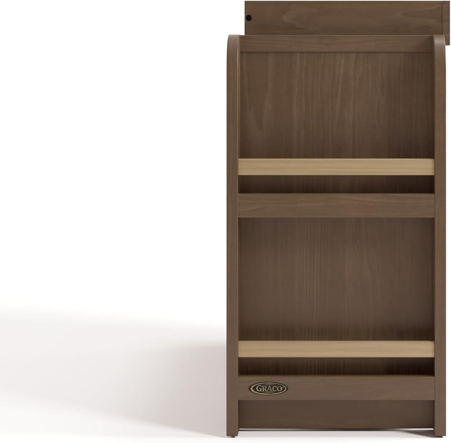 imageGraco ReadwithMe 3 Drawer Chest with Bookshelves and Removable Changing Topper White with Driftwood GREENGUARD Gold Certified Nursery ampamp Kids Bedroom Wood Chest with Spacious StorageHazelnut With Driftwood