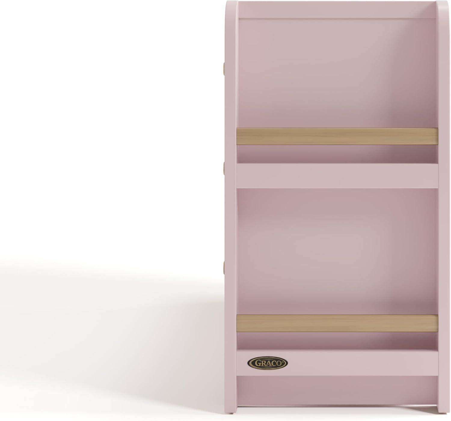 imageGraco ReadwithMe 3 Drawer Chest with Bookshelves and Removable Changing Topper White with Driftwood GREENGUARD Gold Certified Nursery ampamp Kids Bedroom Wood Chest with Spacious StorageBlush With Driftwood