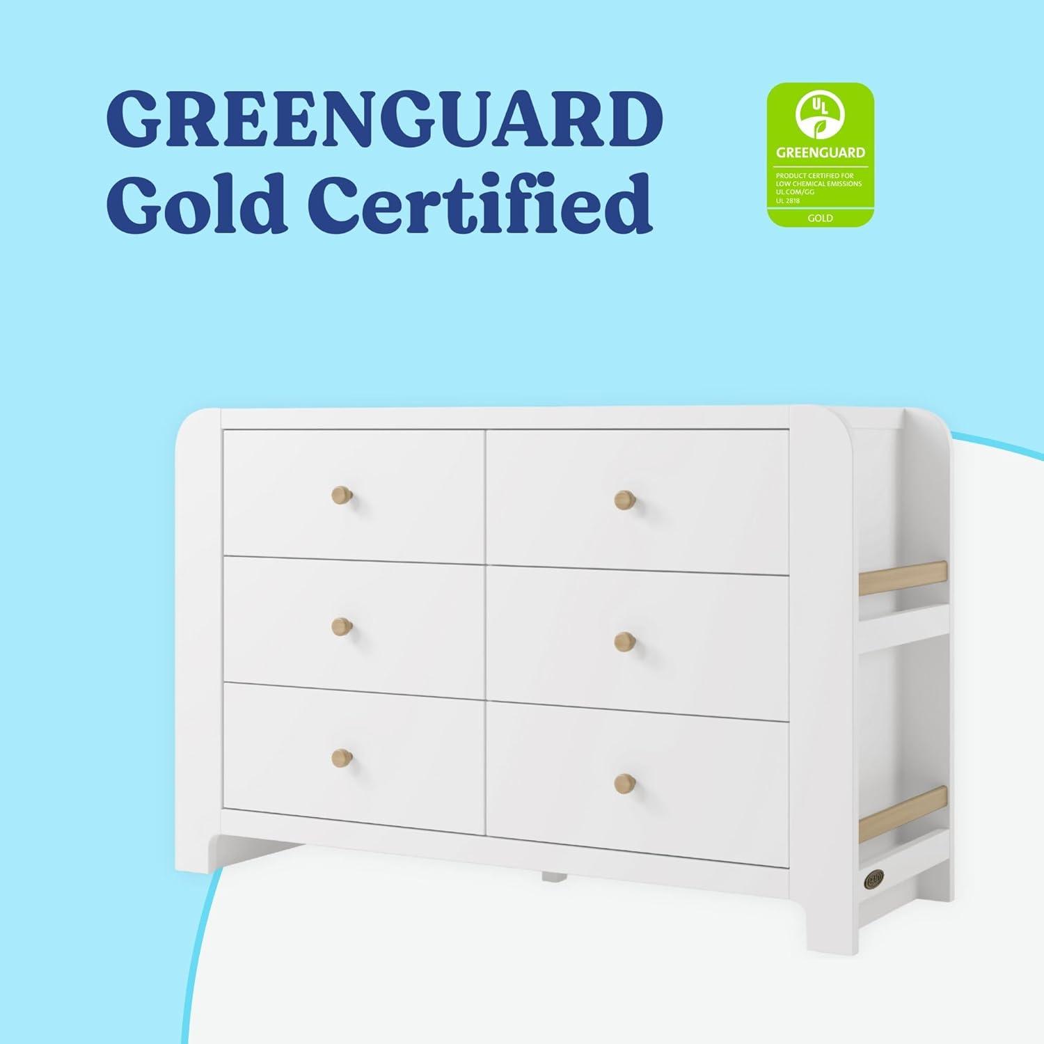 imageGraco ReadwithMe 3 Drawer Chest with Bookshelves and Removable Changing Topper White with Driftwood GREENGUARD Gold Certified Nursery ampamp Kids Bedroom Wood Chest with Spacious StorageWhite With Driftwood