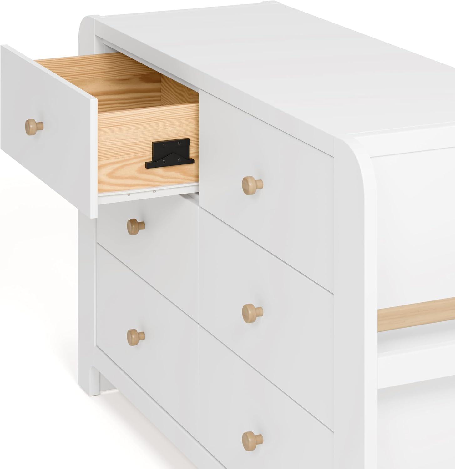 imageGraco ReadwithMe 3 Drawer Chest with Bookshelves and Removable Changing Topper White with Driftwood GREENGUARD Gold Certified Nursery ampamp Kids Bedroom Wood Chest with Spacious StorageWhite With Driftwood