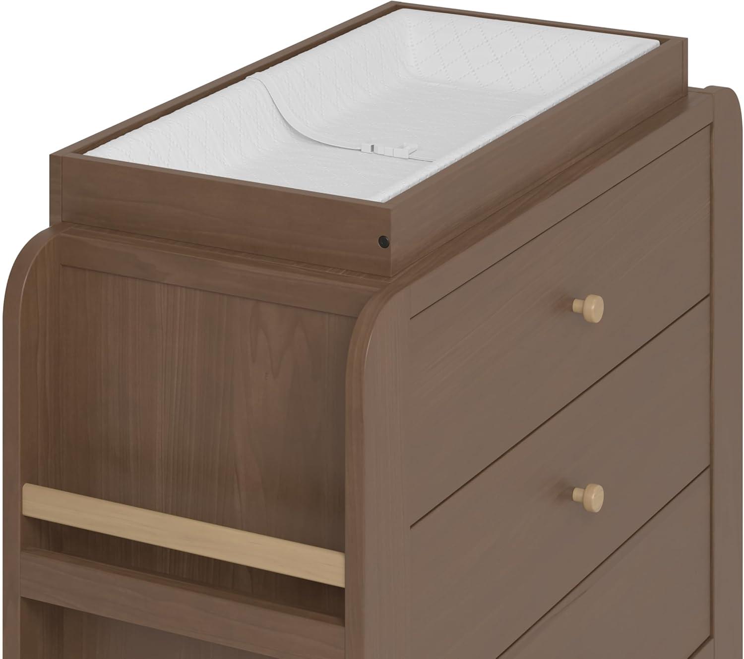 imageGraco ReadwithMe 3 Drawer Chest with Bookshelves and Removable Changing Topper White with Driftwood GREENGUARD Gold Certified Nursery ampamp Kids Bedroom Wood Chest with Spacious StorageHazelnut With Driftwood