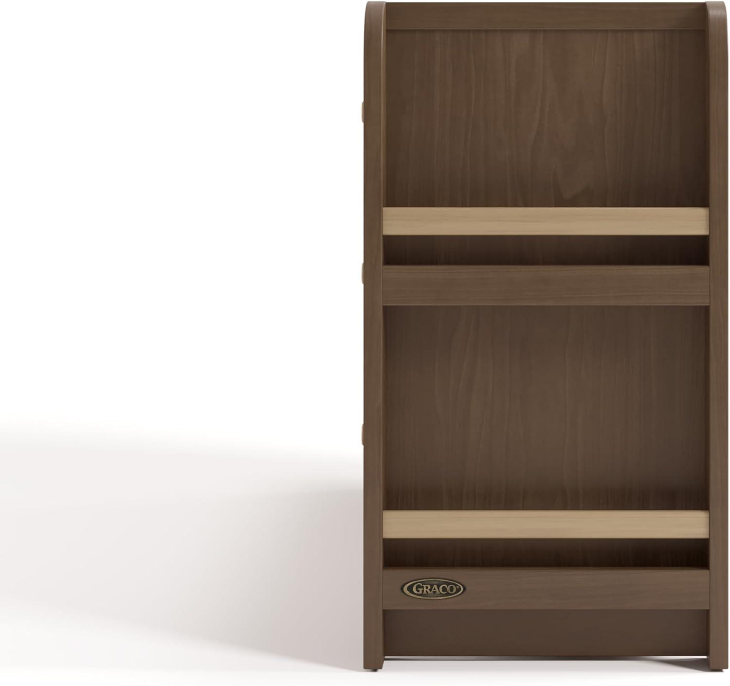 imageGraco ReadwithMe 3 Drawer Chest with Bookshelves and Removable Changing Topper White with Driftwood GREENGUARD Gold Certified Nursery ampamp Kids Bedroom Wood Chest with Spacious StorageHazelnut With Driftwood