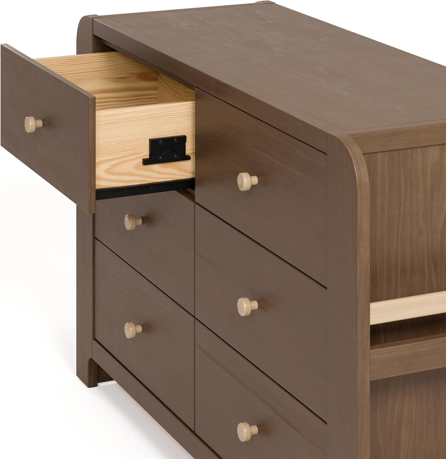 imageGraco ReadwithMe 3 Drawer Chest with Bookshelves and Removable Changing Topper White with Driftwood GREENGUARD Gold Certified Nursery ampamp Kids Bedroom Wood Chest with Spacious StorageHazelnut With Driftwood