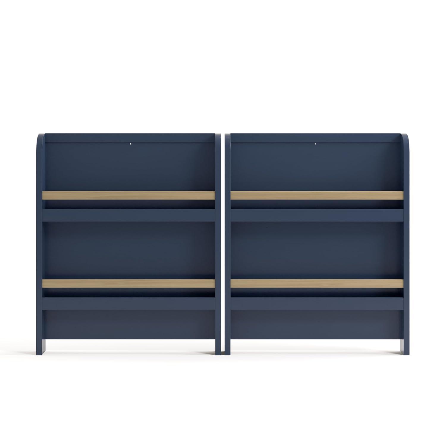 imageGraco ReadwithMe 4in1 Convertible Crib with Drawer Olive with Driftwood GREENGUARD Gold Certified Converts to Toddler Bed Daybed and Functional BookshelvesMidnight Blue With Driftwood