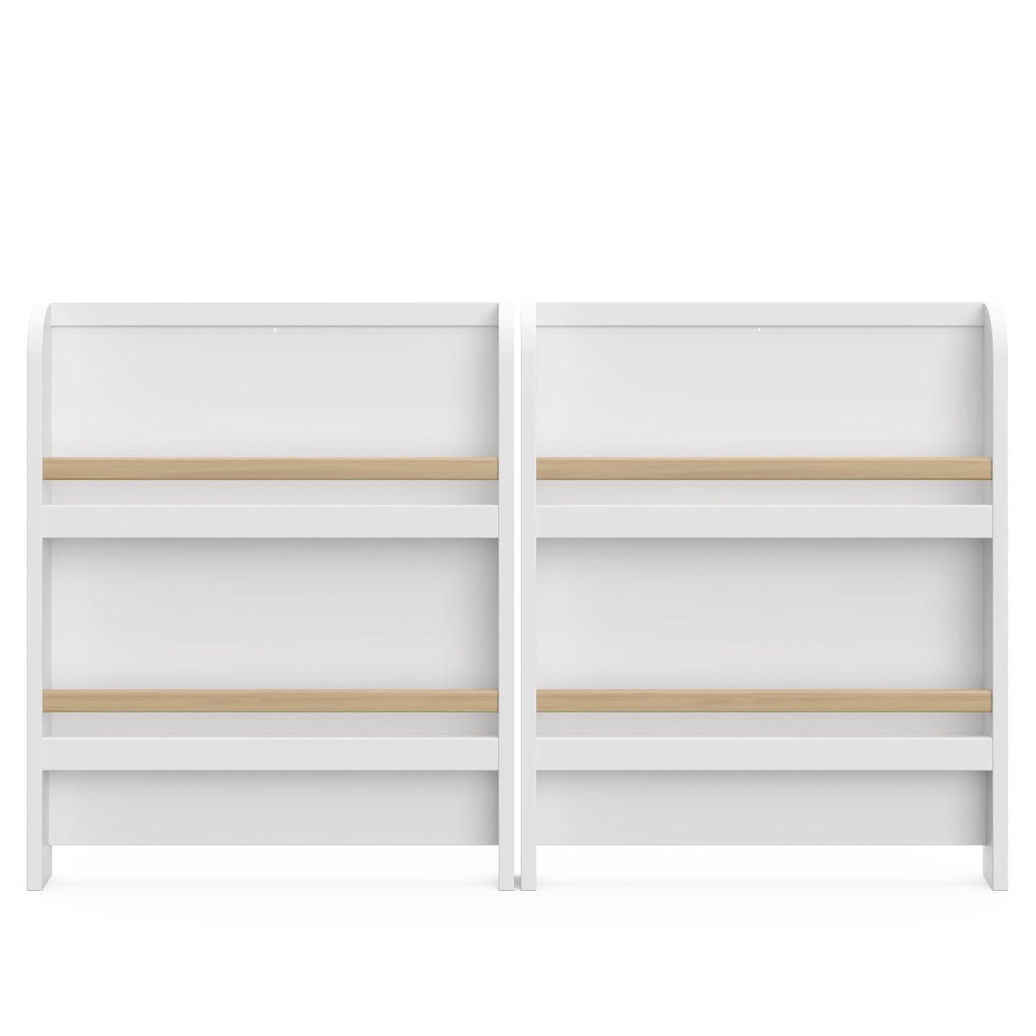 imageGraco ReadwithMe 4in1 Convertible Crib with Drawer Olive with Driftwood GREENGUARD Gold Certified Converts to Toddler Bed Daybed and Functional BookshelvesWhite With Driftwood