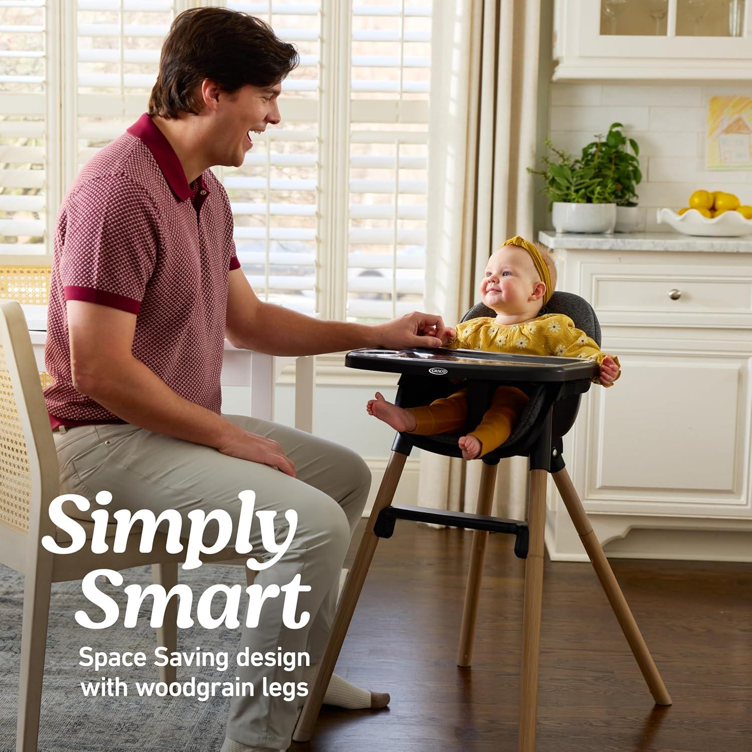 imageGraco Ready2Dine 4in1 Highchair 4 Growing Stages Baby High Chair Toddler Feeding Seat Youth Stool and Big Kid Seat WalkerLinden