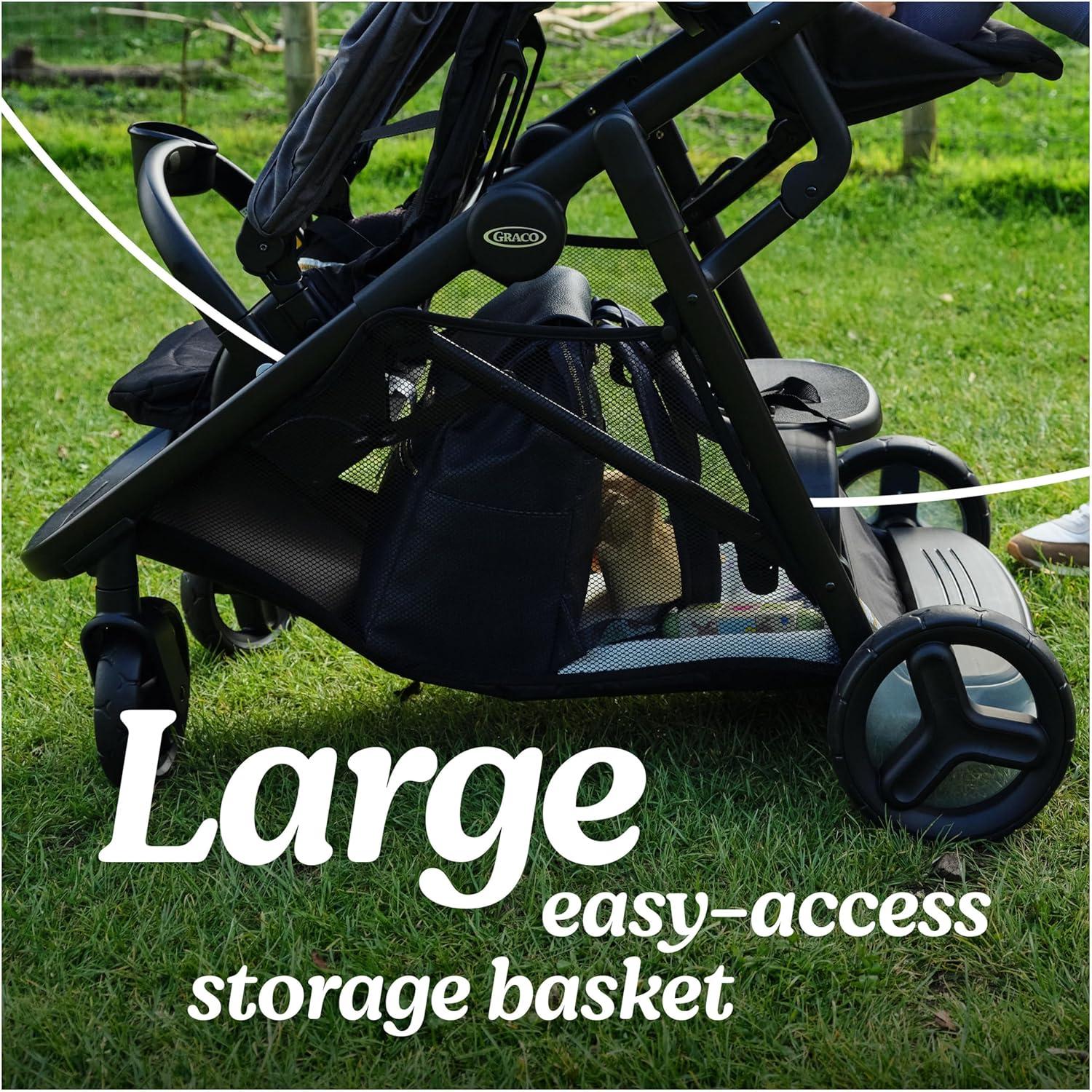 imageGraco Ready2Grow LX 20 Double Stroller Features Bench Seat and Standing Platform Options ClarkClark