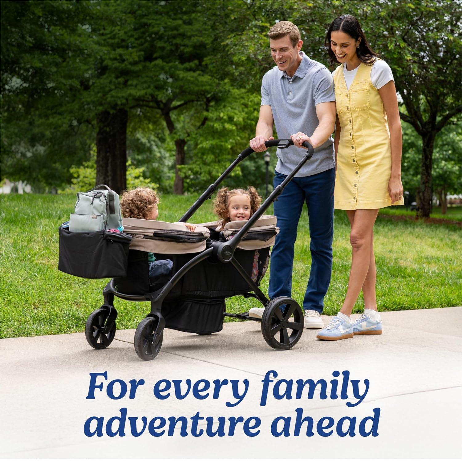 imageGraco Ready2Roll Stroller Wagon AllTerrain Stroller Wagon for 2 Kids Compact Folding Wagon Accepts Infant Car Seats