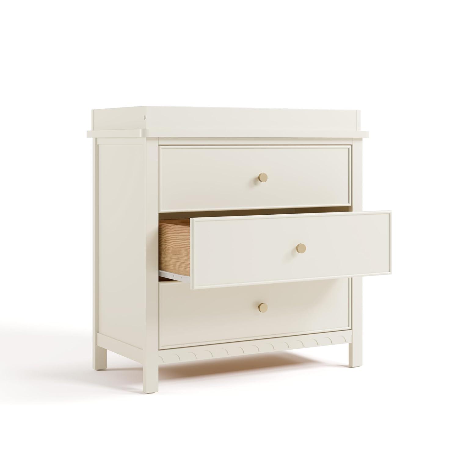 imageGraco Sasha 6 Drawer Dresser White GREENGUARD Gold Certified Wood Storage for Nursery or Kids Room Safe Interlocking Drawer System ampamp Easy Assembly with PreInstalled TracksFrosted Oat