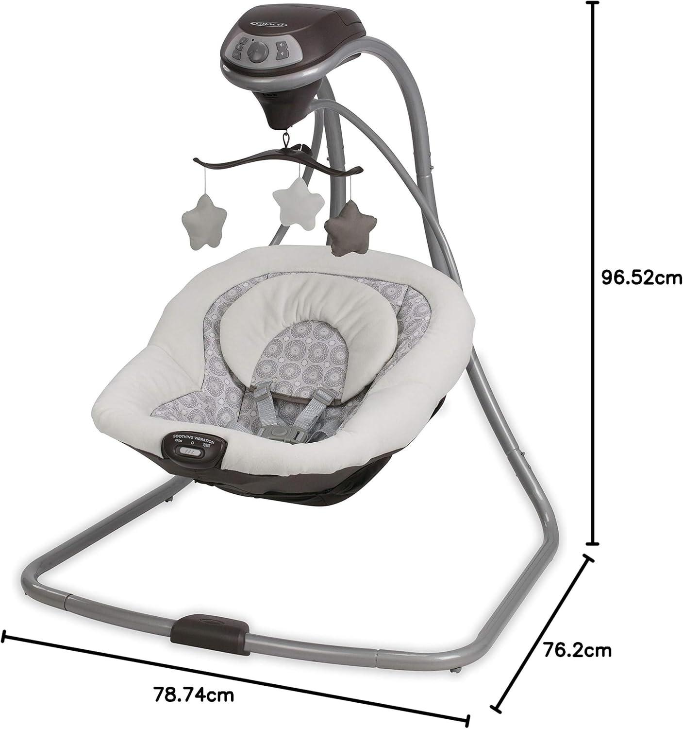 imageGraco Simple Sway Baby Swing SidetoSide Sway Infant Swing with 6 Speeds Vibration AbbingtonAbbington