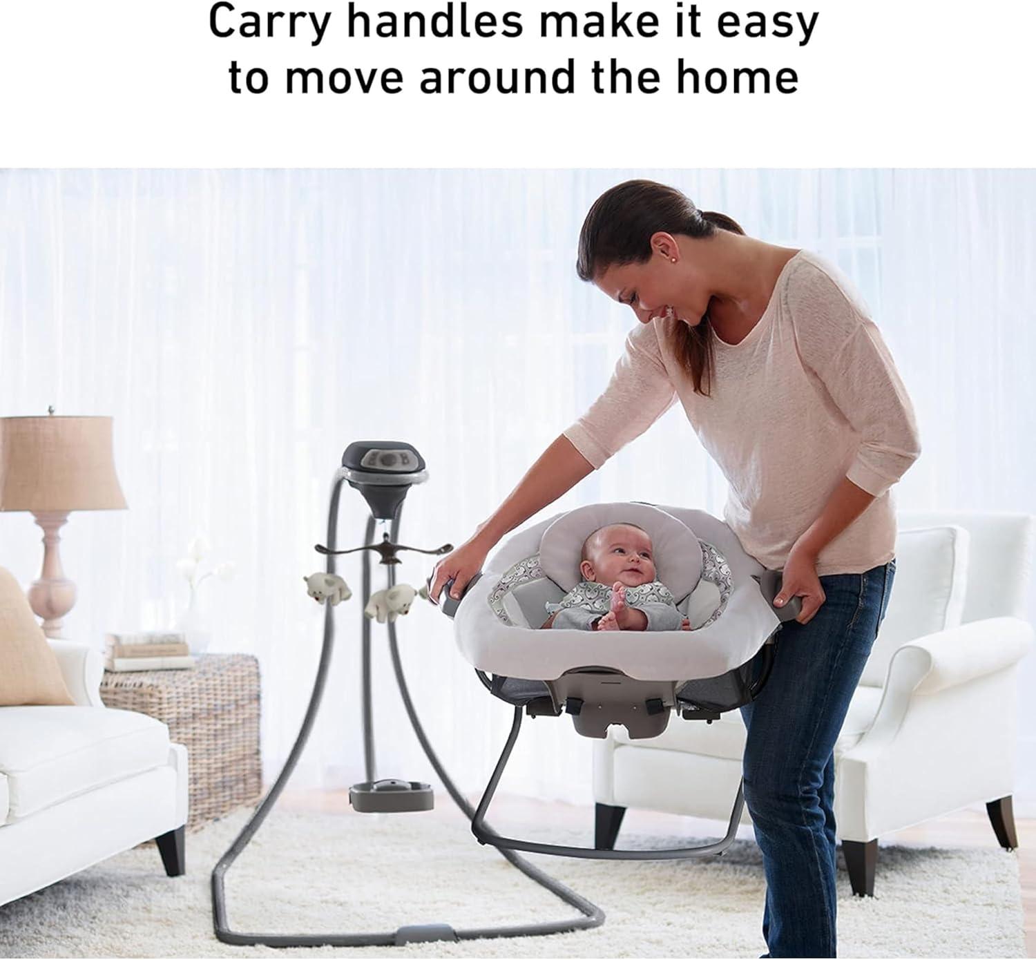 imageGraco Simple Sway Baby Swing SidetoSide Sway Infant Swing with 6 Speeds Vibration AbbingtonRedmond