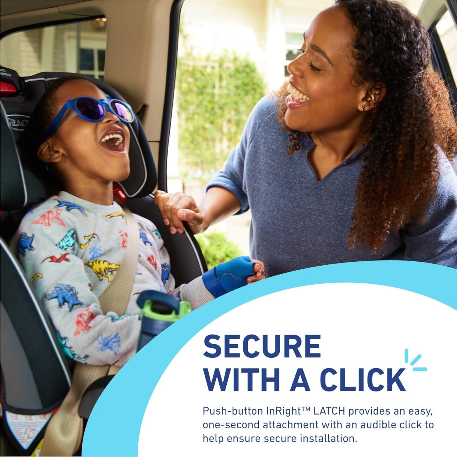 imageGraco Slimfit 3in1 Convertible Car Seat UltraSpaceSaving Design Jarret Suitable for Rear and ForwardFacing Highback Booster Seat with 10Position HeadrestDarcie