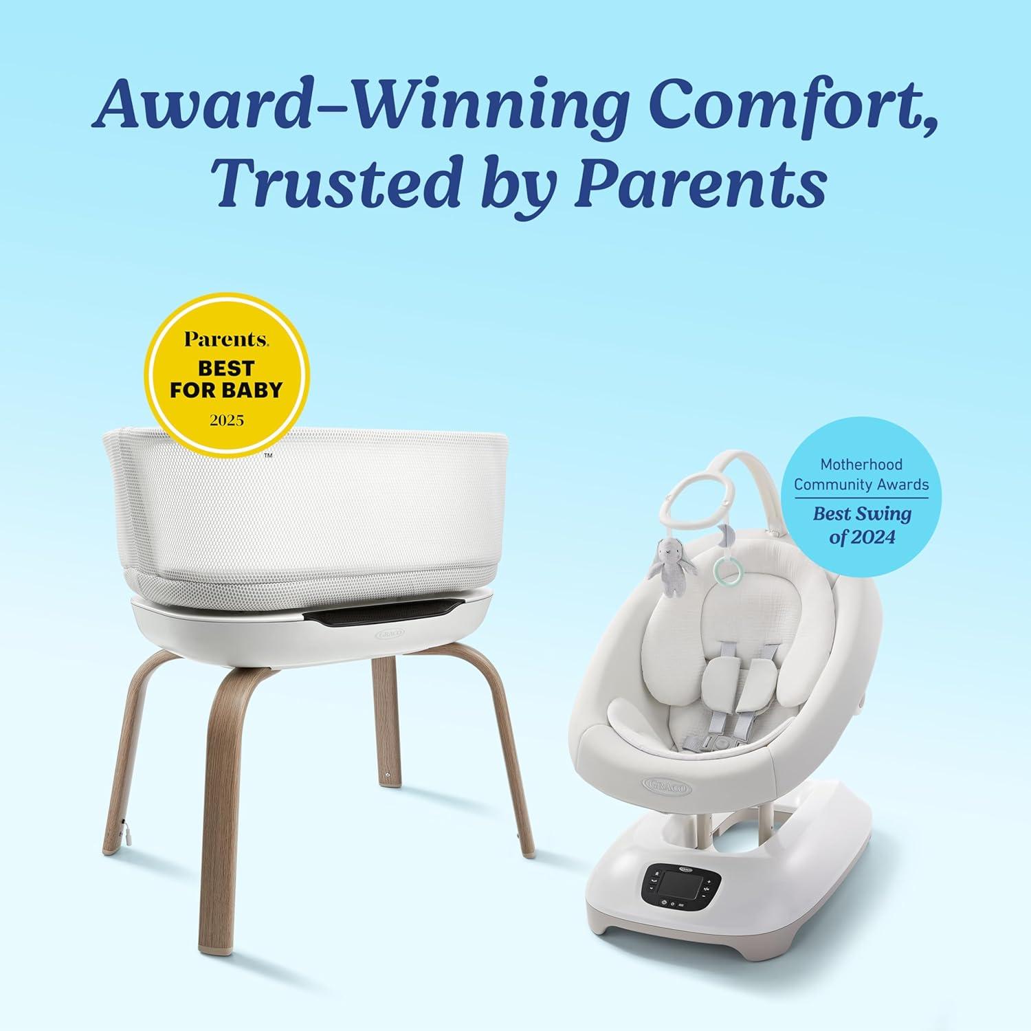 imageGraco SmartSense Baby Swing with Cry Detection Technology Soothing Motions and Calming Vibrations Comfortable Infant Support Rori