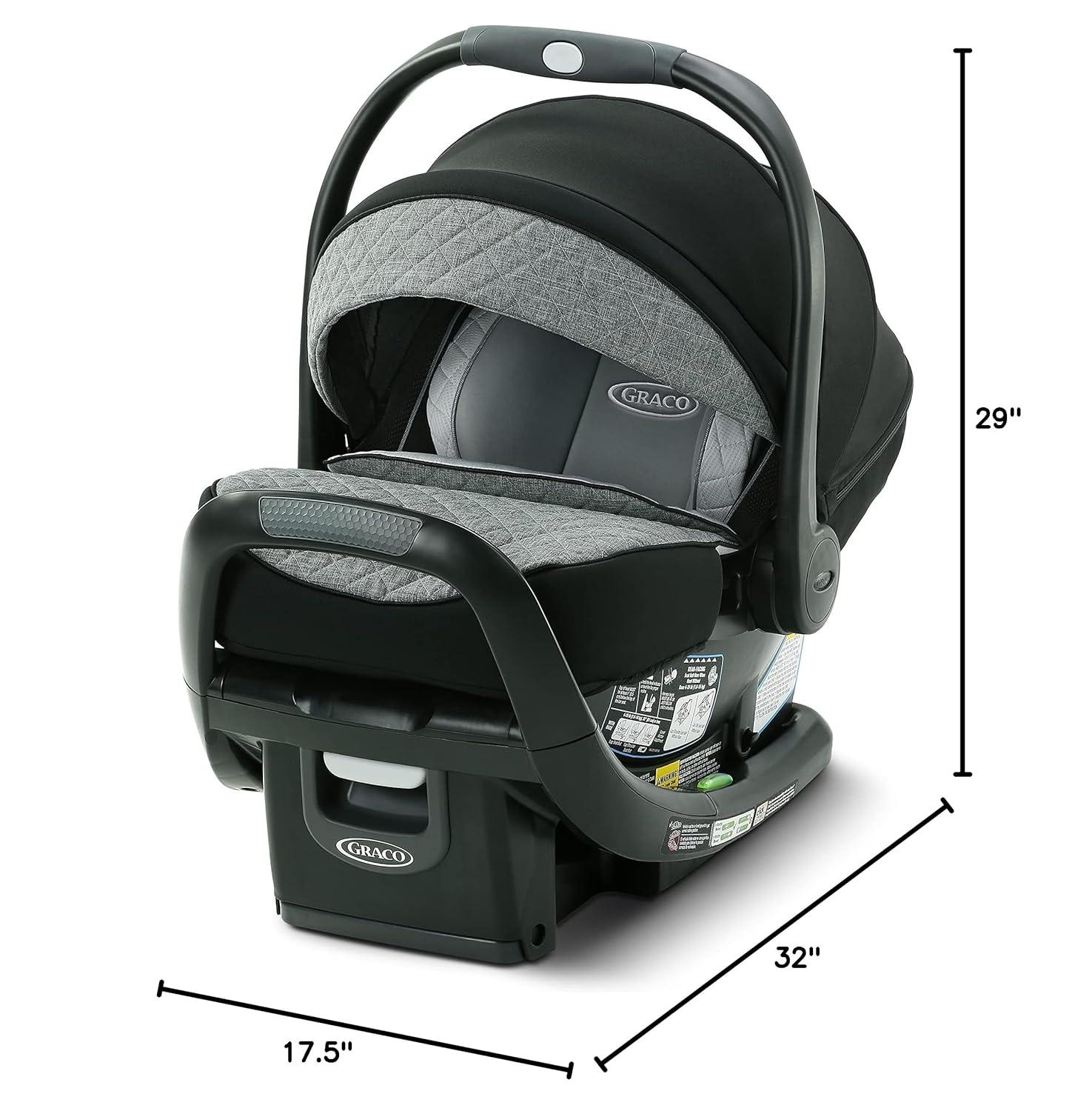 imageGraco SnugRide SnugFit Infant Car Seat Baby Car Seat with Anti Rebound Bar for Extra Safety NoRethread Harness LATCH Equipped Carseat Baby Essentials Gift for New Parents GothamNico