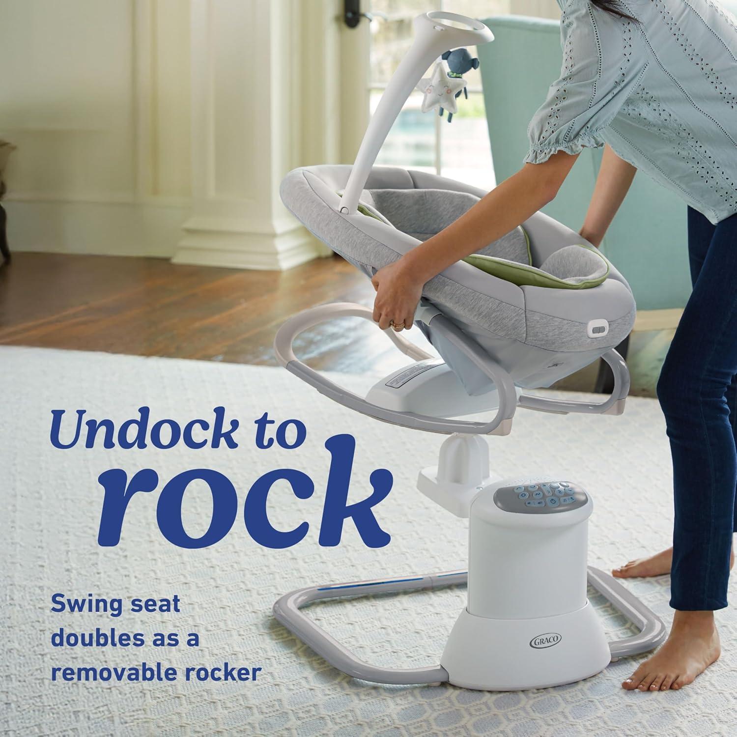 imageGraco Soothe My Way with Removable Rocker Madden Versatile Baby Swing ampamp Portable RockerMadden