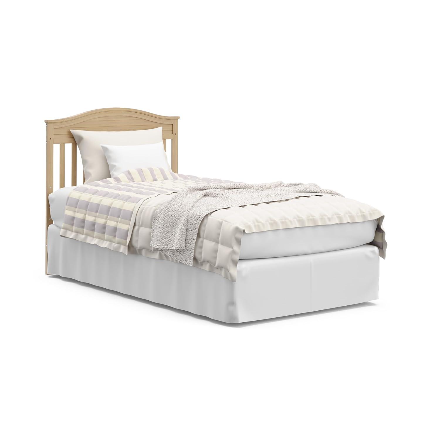 imageGraco Stella 4in1 Convertible Mini Crib with Bonus Mattress Pebble Gray Includes Bonus 275 Inch Thick Mattress with WaterResistant Cover Converts to Twin Bed Ideal Crib for Small SpacesDriftwood