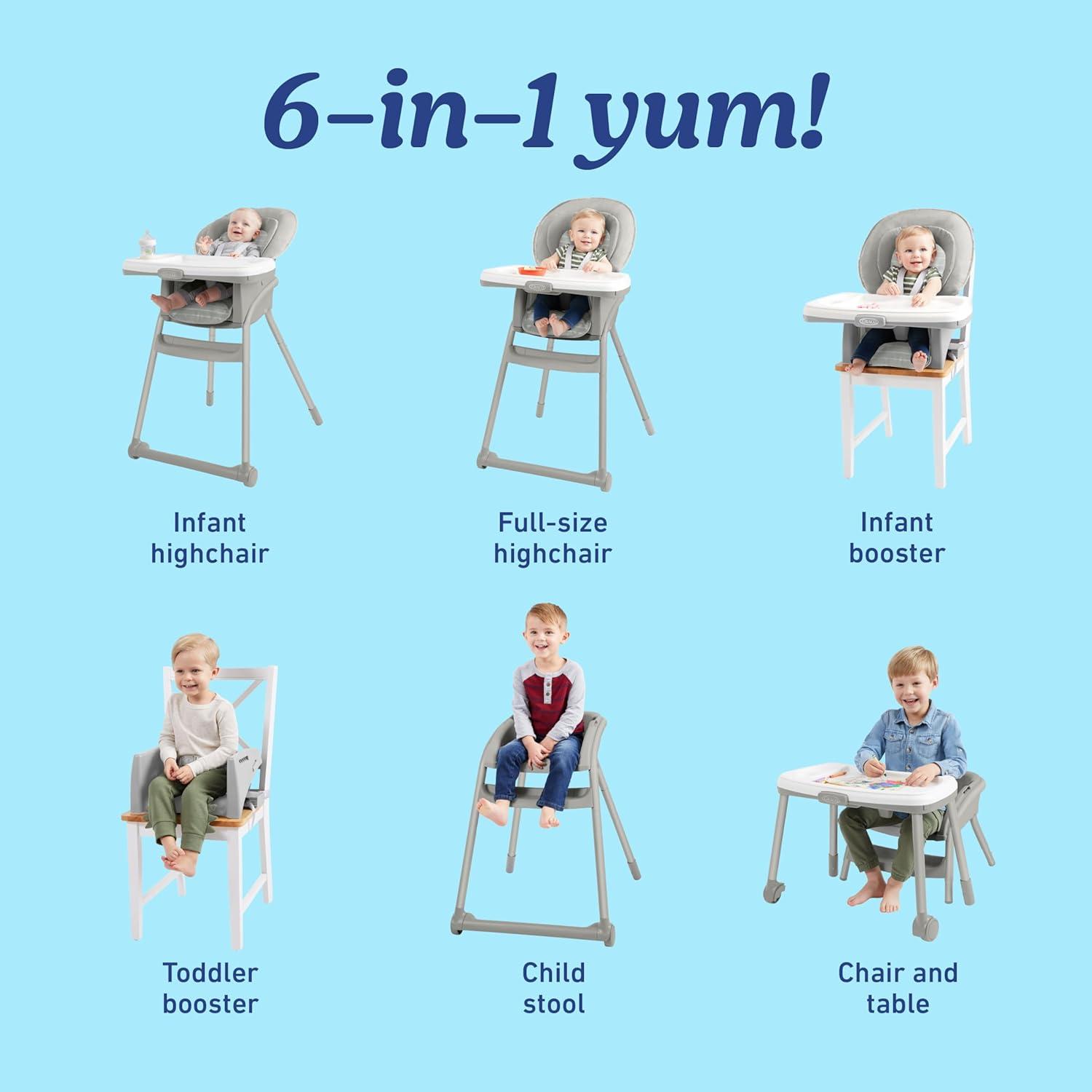 imageGraco Table2Table Lux Highchair 6 Growing Stages from Infant High Chair to Big Kid Chair and Table RhodesWillows