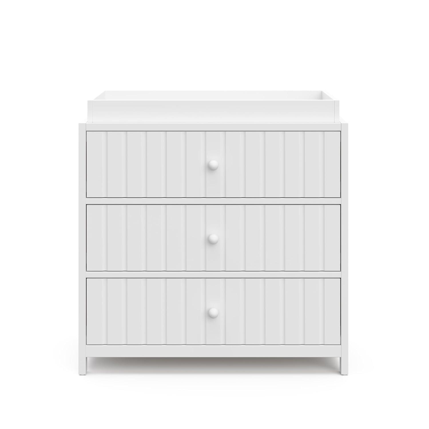 imageGraco Teddi 6 Drawer Double Dresser Olive GREENGUARD Gold Certified Interlocking Drawer System PreInstalled Drawer Tracks Includes Two Sets of Knobs for PersonalizationWhite