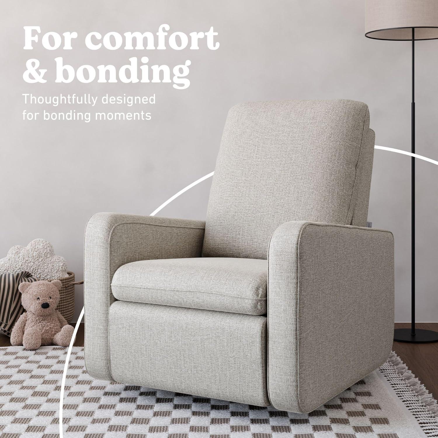 imageGraco Teddi Power Recliner Swivel Glider Dune Basketweave Electronic Power Recline USBA ampamp USBC Charger Premium Cushioning ampamp ComfortDune Basketweave