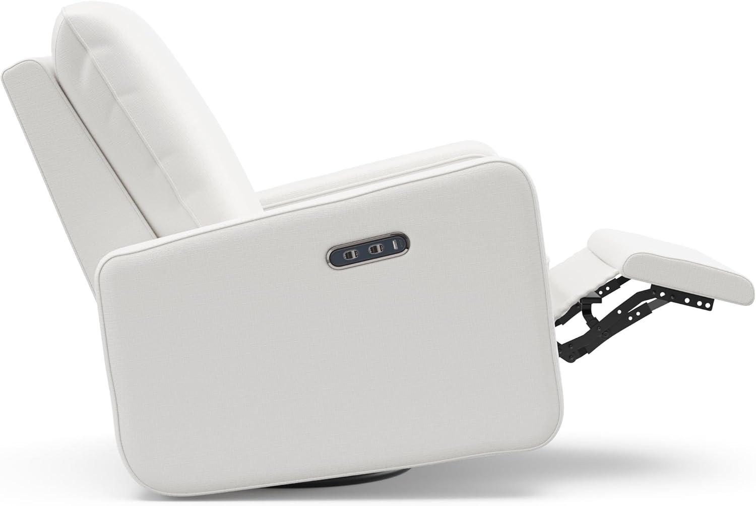imageGraco Teddi Power Recliner Swivel Glider Dune Basketweave Electronic Power Recline USBA ampamp USBC Charger Premium Cushioning ampamp ComfortIvory Basketweave