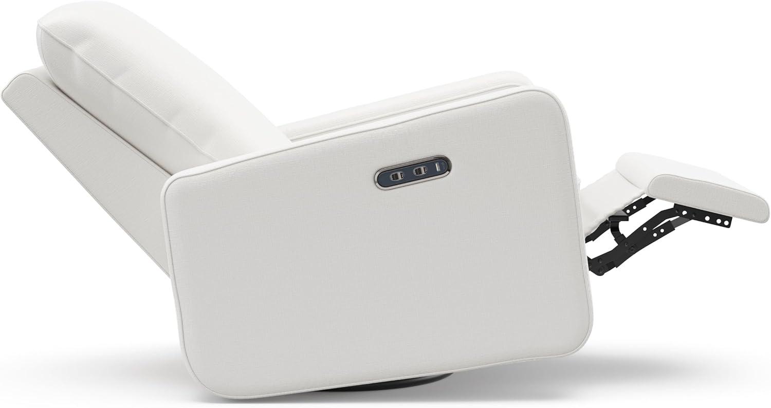 imageGraco Teddi Power Recliner Swivel Glider Dune Basketweave Electronic Power Recline USBA ampamp USBC Charger Premium Cushioning ampamp ComfortIvory Basketweave