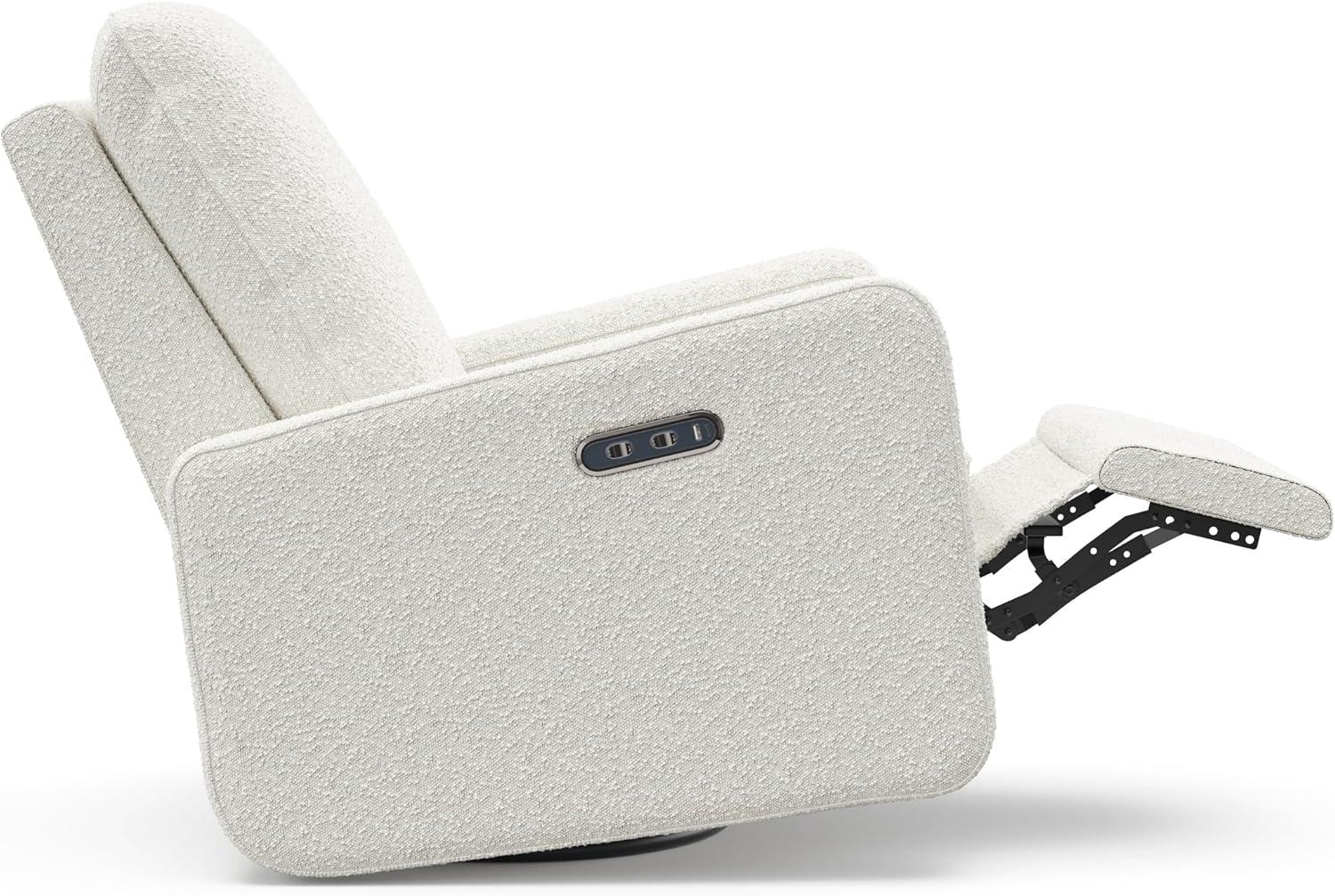 imageGraco Teddi Power Recliner Swivel Glider Dune Basketweave Electronic Power Recline USBA ampamp USBC Charger Premium Cushioning ampamp ComfortIvory Boucle