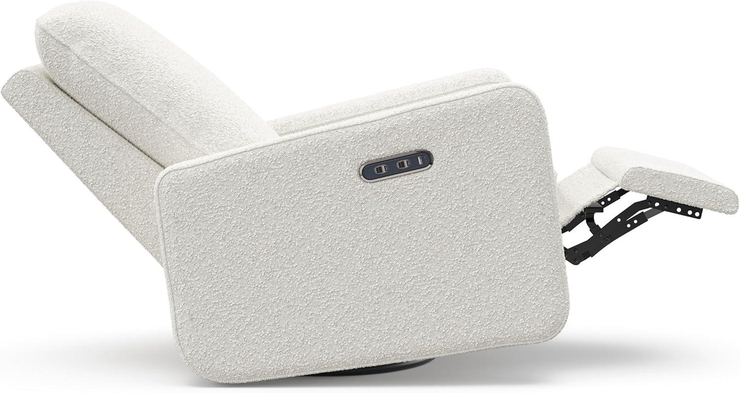 imageGraco Teddi Power Recliner Swivel Glider Dune Basketweave Electronic Power Recline USBA ampamp USBC Charger Premium Cushioning ampamp ComfortIvory Boucle