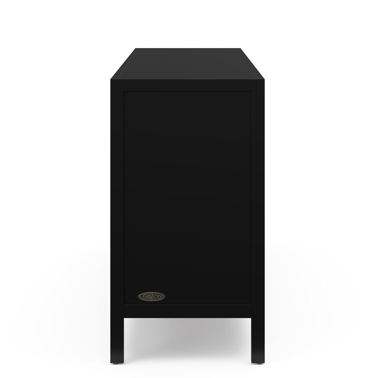 imageGraco Theo 6 Drawer Dresser White GREENGUARD Gold Certified Interlocking Drawer System Dresser Drawer Organizer for Nursery ampamp Kids BedroomBlack