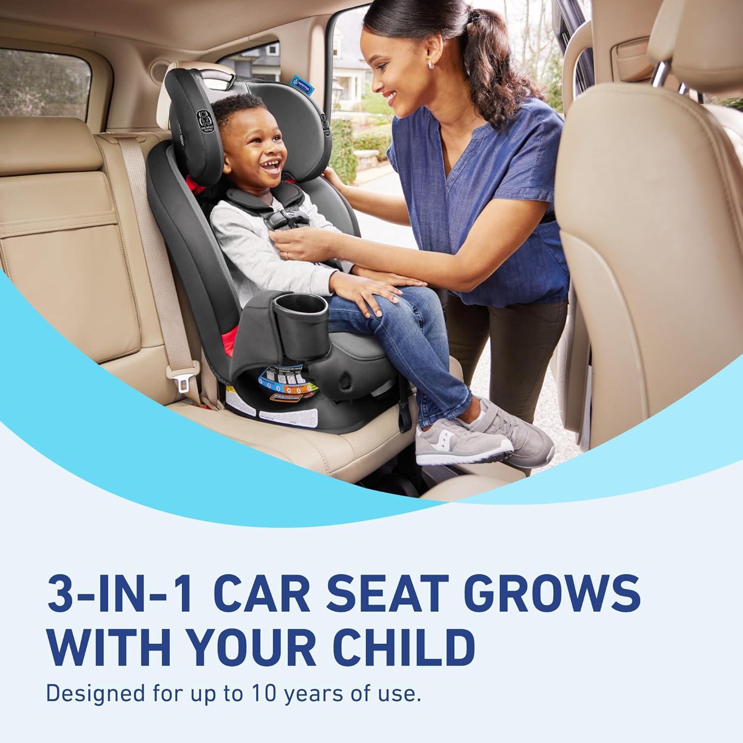 imageGraco TriRide 3in1 Convertible Car Seat Highback Booster Forward ampamp Rear Facing modes Suitable from Newborn to Preschooler Perfect for Long Journeys in Redmond ColorRedmond