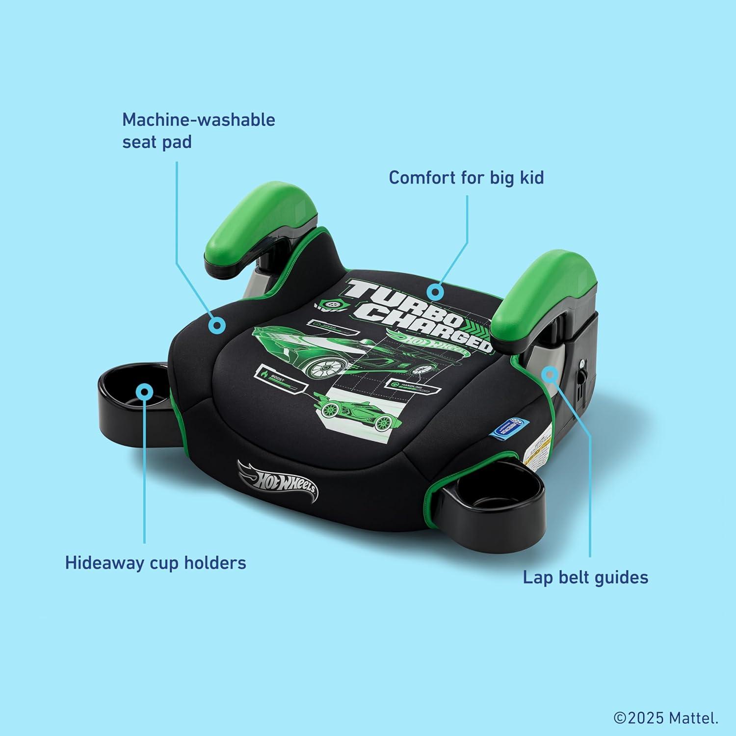 imageGraco TurboBooster 20 Backless Booster Car Seat Hot Wheels Gamer Travel Booster Seat for Children Ages 410 Weight 40100 Pounds and Height up to 57 InchesHot Wheels