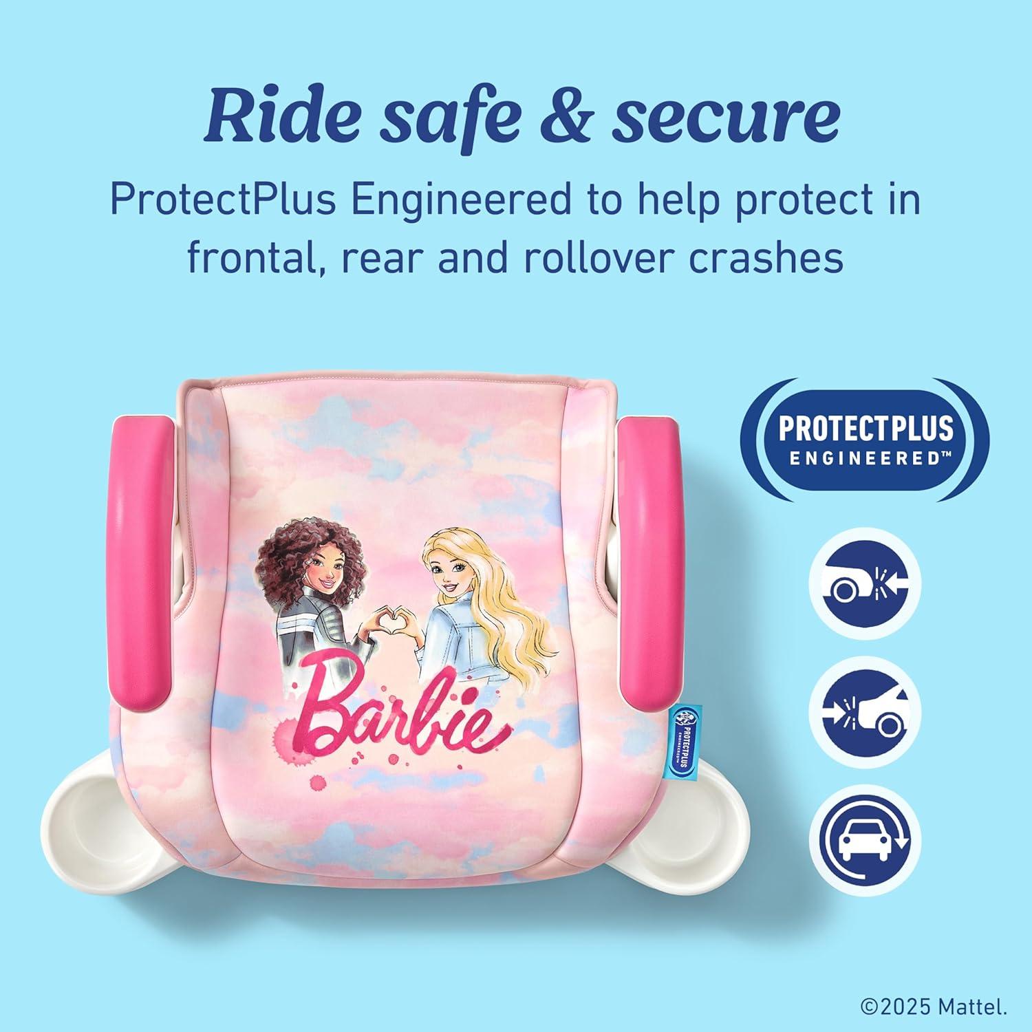 imageGraco TurboBooster 20 Backless Booster Car Seat Hot Wheels Gamer Travel Booster Seat for Children Ages 410 Weight 40100 Pounds and Height up to 57 InchesBarbie