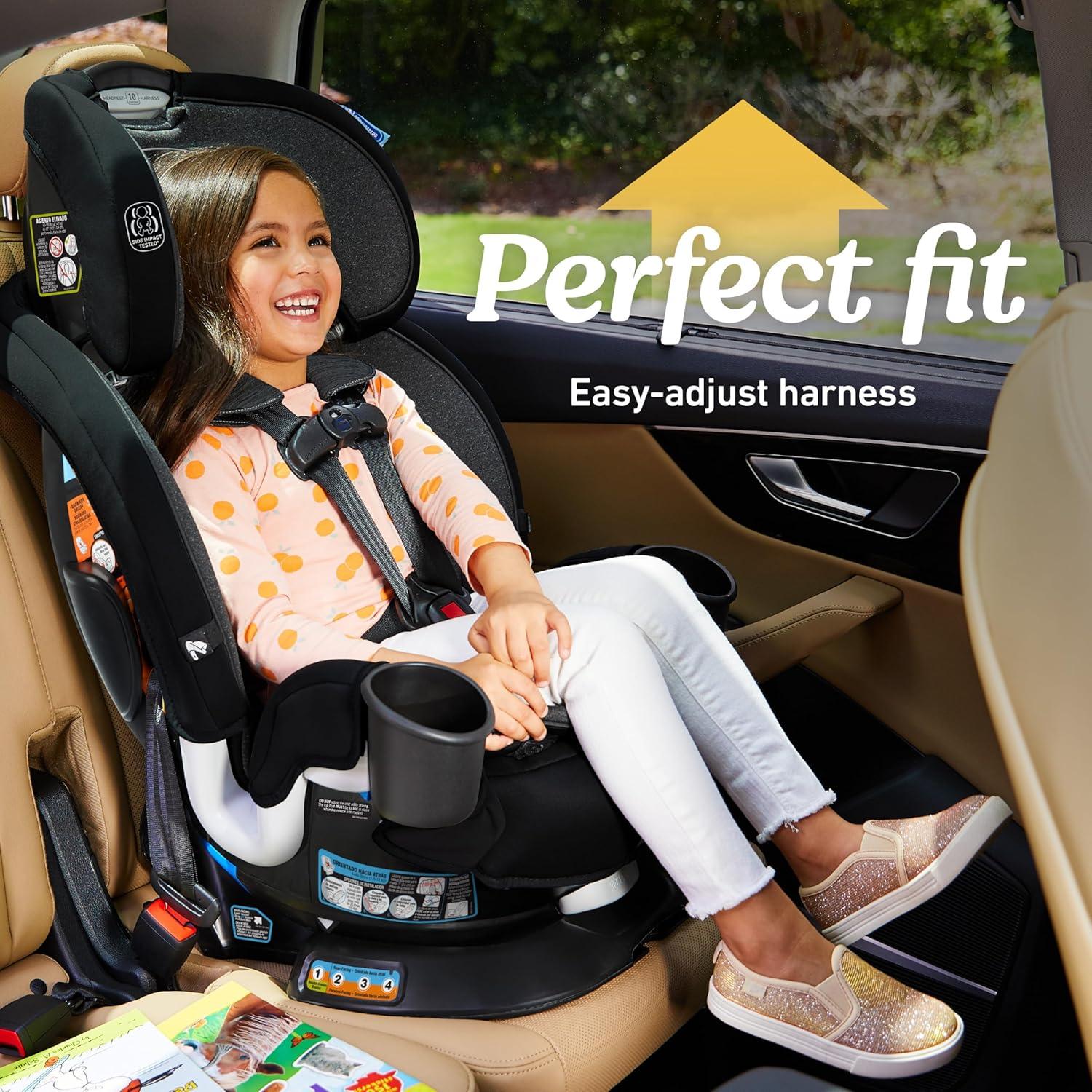 imageGraco Turn2Me 3in1 Rotating Convertible Car Seat Cambridge RearFacing Rotation ForwardFacing Mode Highback Booster Up to 100 lbs Adjustable Headrest ampamp Harness Steel Reinforced FrameCambridge 20