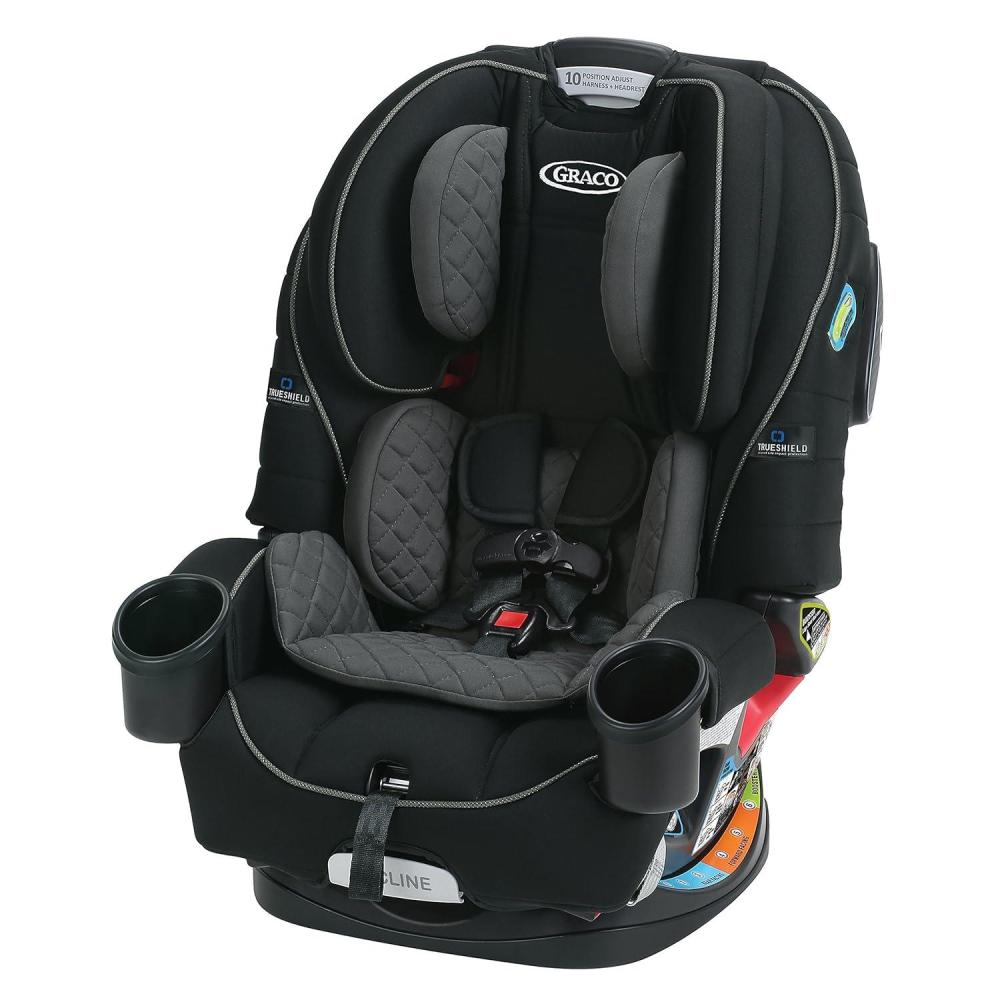 imageGraco 4Ever DLX 4in1 10 Years Use Infant to Toddler Car Seat Zagg Includes Rear Facing Forward Facing Highback Booster ampamp Backless Booster Seat optionsIon
