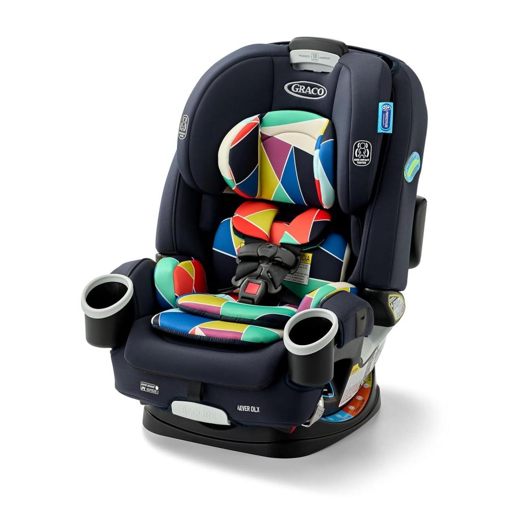 imageGraco 4Ever DLX 4in1 10 Years Use Infant to Toddler Car Seat Zagg Includes Rear Facing Forward Facing Highback Booster ampamp Backless Booster Seat optionsGeo Pop