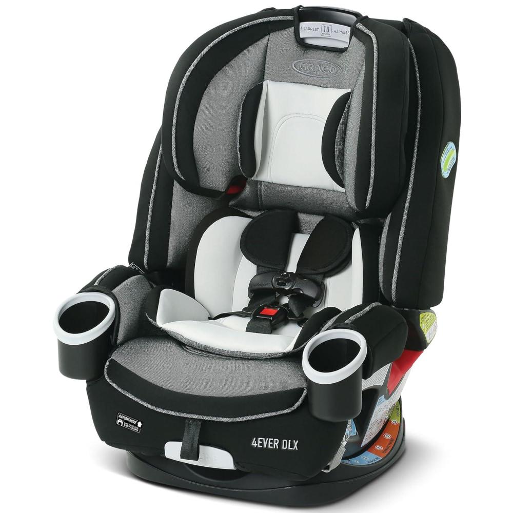 imageGraco 4Ever DLX 4in1 Car Seat Grey Infant to Toddler Car Seat with 10 Years of Use Rearfacing Forwardfacing and Booster Modes Safe Comfortable and Convenient
