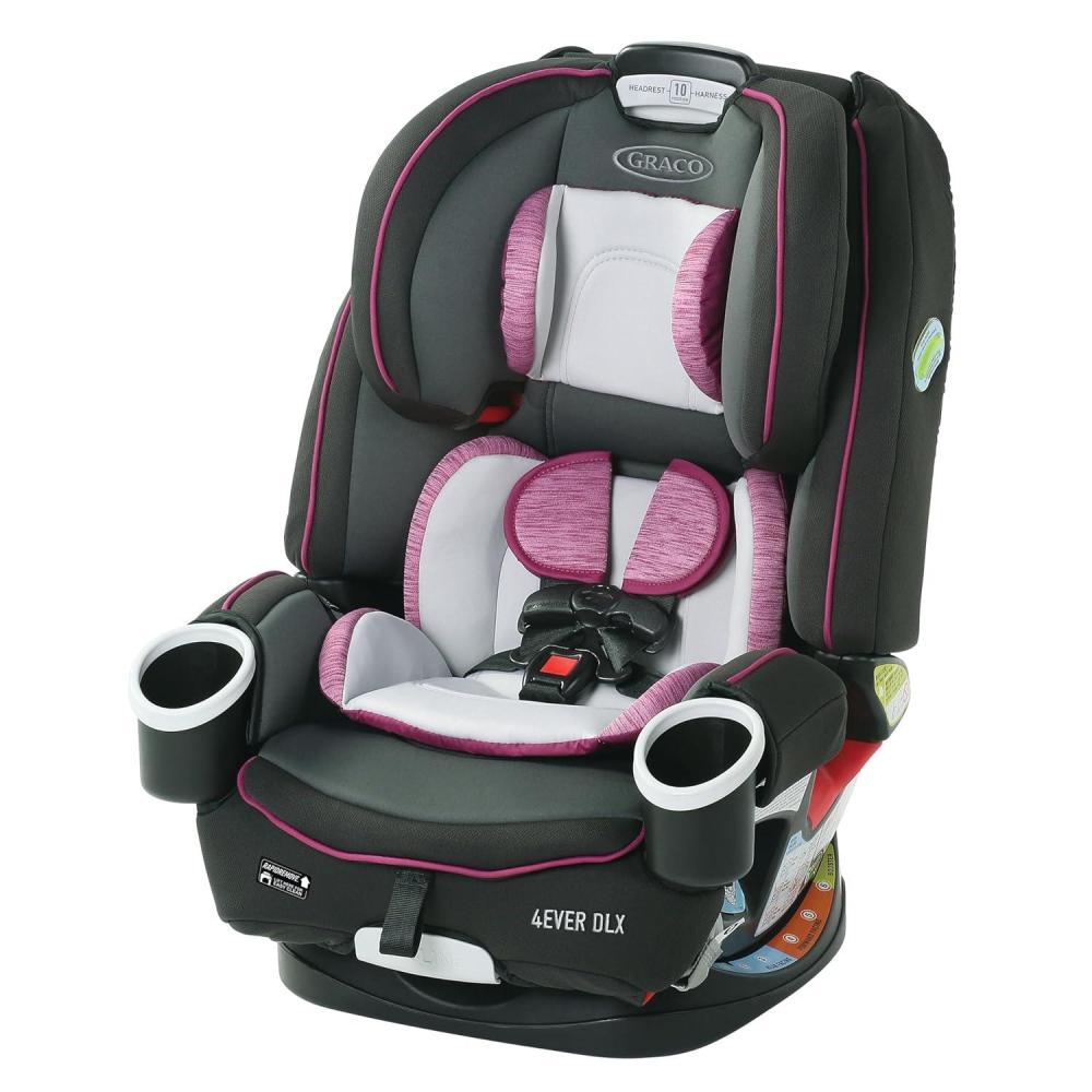 imageGraco 4Ever DLX 4in1 Car Seat Pink Infant to Toddler Car Seat with 10 Years of Use Rearfacing Forwardfacing and Booster Modes Safe Comfortable and Convenient