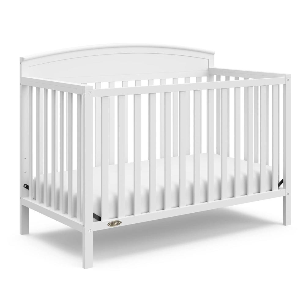 imageGraco Benton 5in1 Convertible Crib Pebble Gray GREENGUARD Gold Certified Converts from Baby Crib to Toddler Bed Daybed and FullSize Bed Fits Standard FullSize Crib MattressWhite