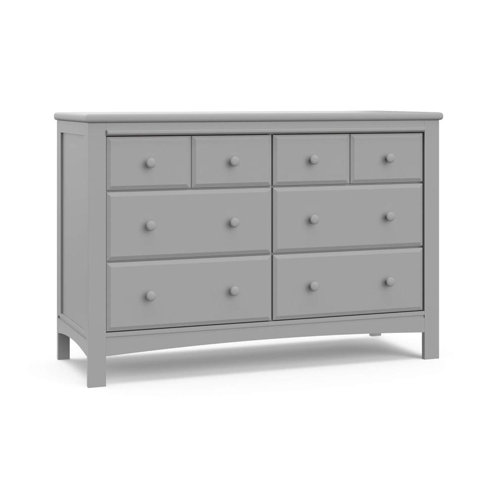 imageGraco Benton 6 Drawer Double Dresser Pebble Gray Easy New Assembly Process Universal Design Durable Steel Hardware and EuroGlide Drawers with Safety Stops Coordinates with Any NurseryPebble Gray