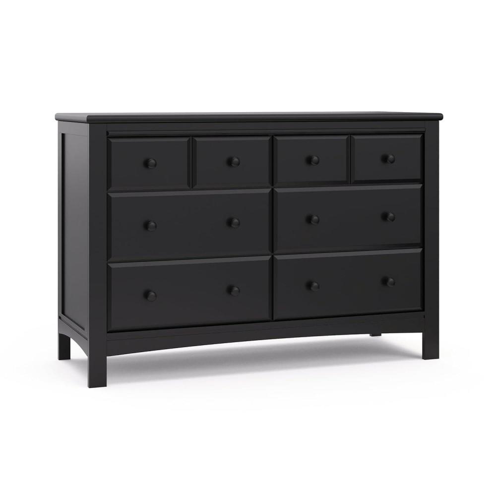 imageGraco Benton 6 Drawer Double Dresser Pebble Gray Easy New Assembly Process Universal Design Durable Steel Hardware and EuroGlide Drawers with Safety Stops Coordinates with Any NurseryBlack