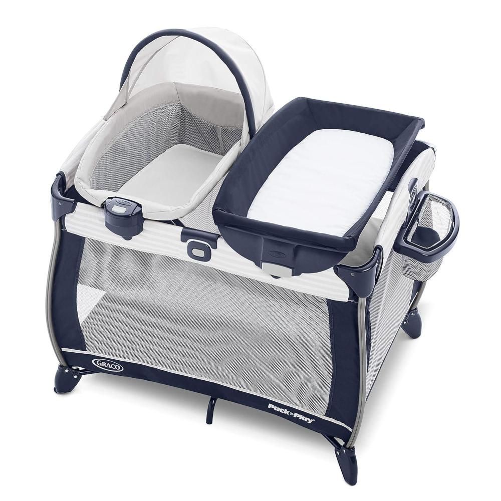 imageGraco Pack n Play Dome LX Playard with Baby Bassinet Lightweight Portable Crib PushButton Fold Travel Crib Redmond ConvertibleAlex