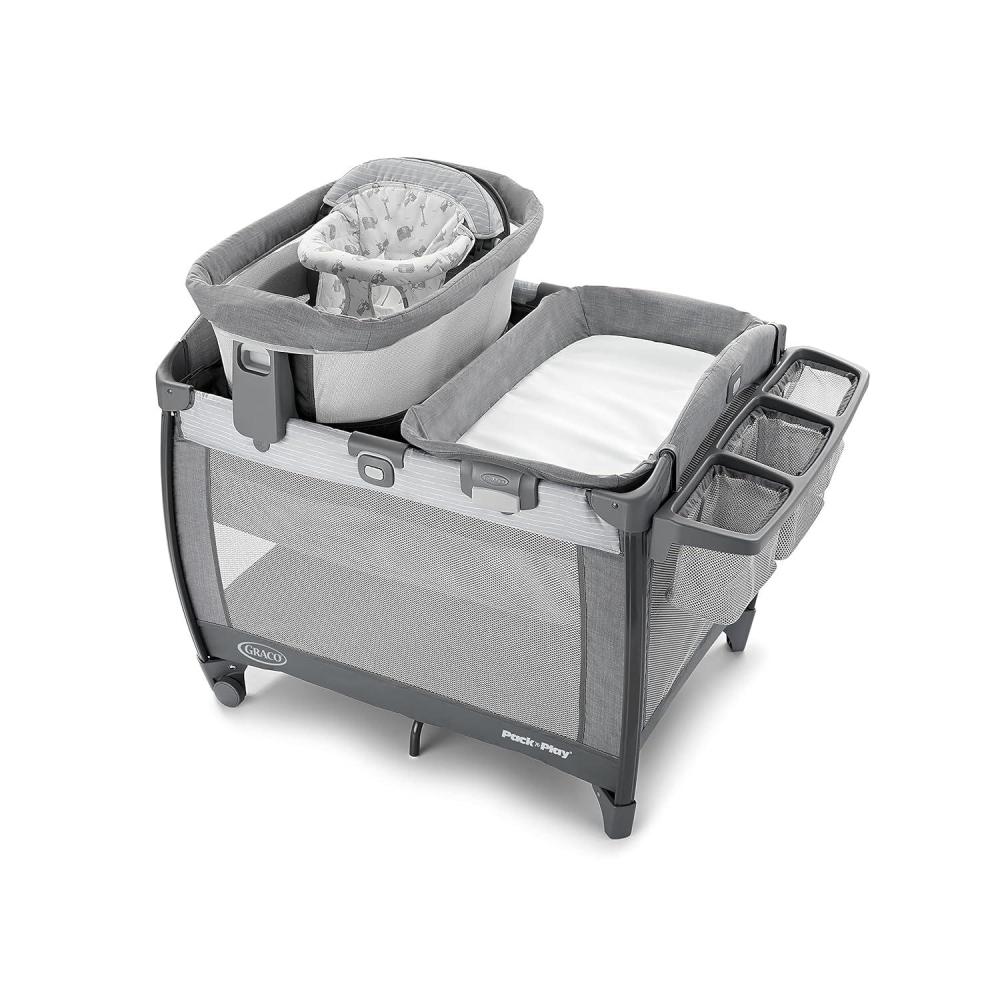 imageGraco Pack n Play Dome LX Playard with Baby Bassinet Lightweight Portable Crib PushButton Fold Travel Crib Redmond ConvertibleLenny