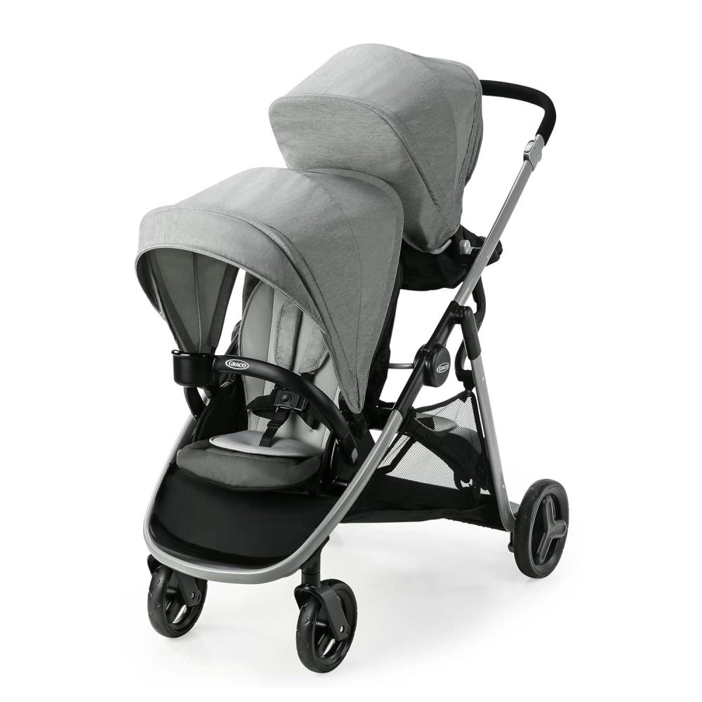 imageGraco Ready2Grow LX 20 Double Stroller Features Bench Seat and Standing Platform Options ClarkClark