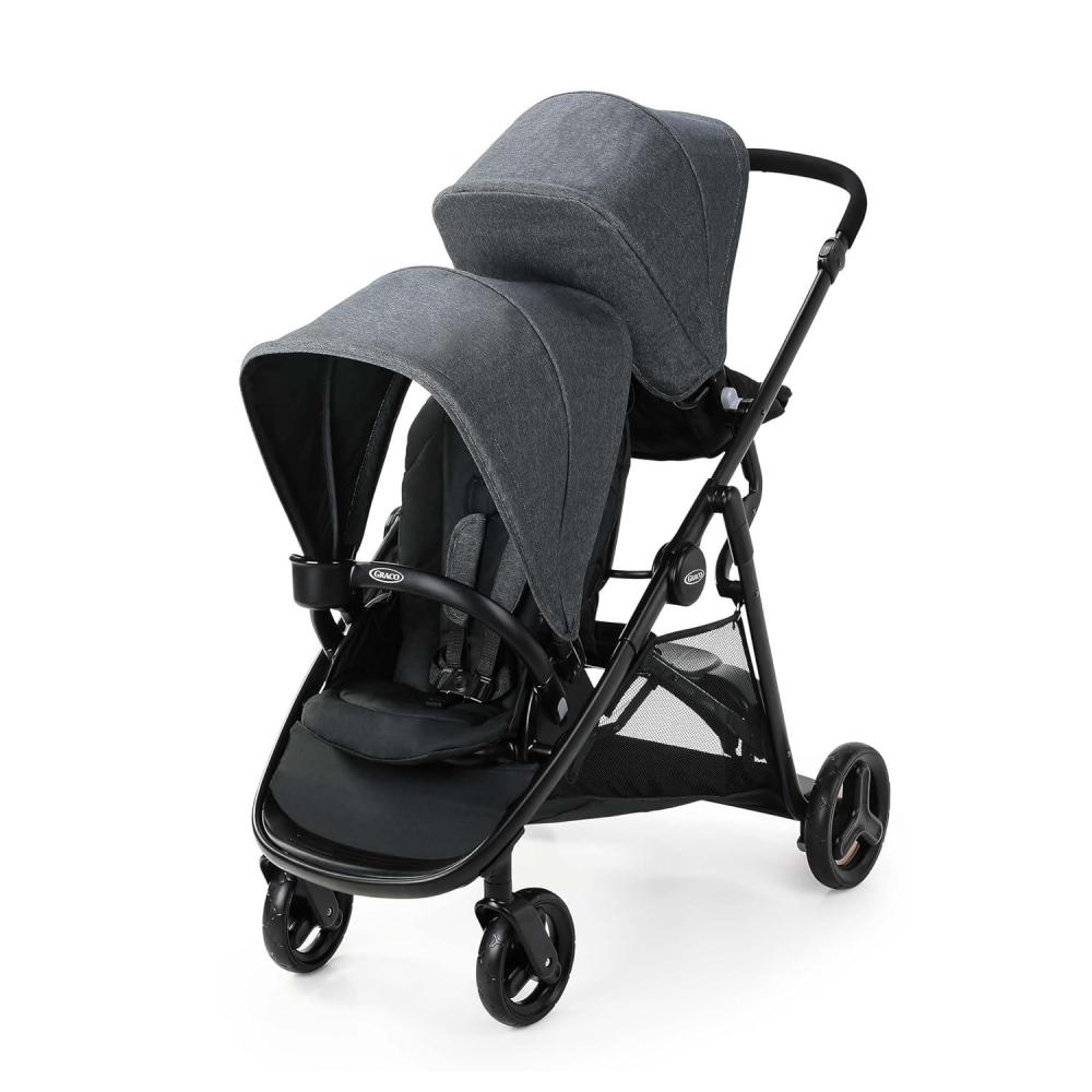 imageGraco Ready2Grow LX 20 Double Stroller Features Bench Seat and Standing Platform Options ClarkRafa