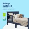 Graco Bailey Toddler Bed (Pebble Gray) – GREENGUARD Gold Certified, Fits Standard Full-Size Crib & Toddler Mattress, Toddler Safety Guardrails Included, Complete Design with Solid Headboard, Footboard(Midnight Blue)